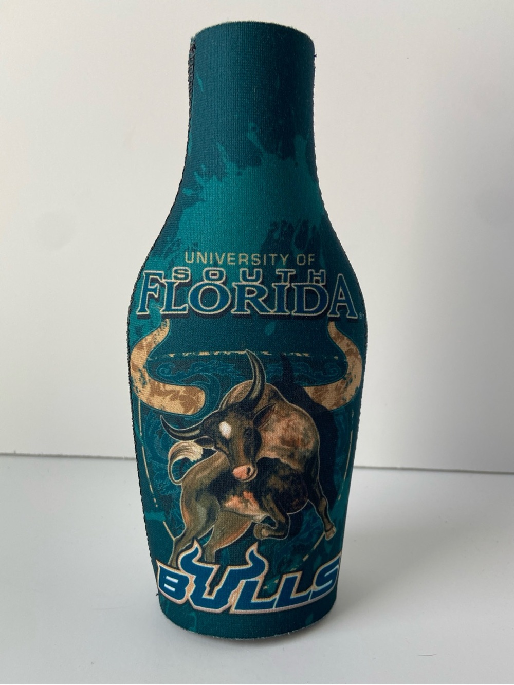 University of South Florida Bulls Bottle Koozie Guy Harvey Insulated w Zipper
